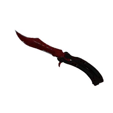 Butterfly Knife | Crimson Web  (Well-Worn)