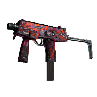 MP9 | Ruby Poison Dart  (Well-Worn)