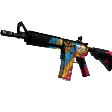 M4A4 | Cyber Security  (Well-Worn)