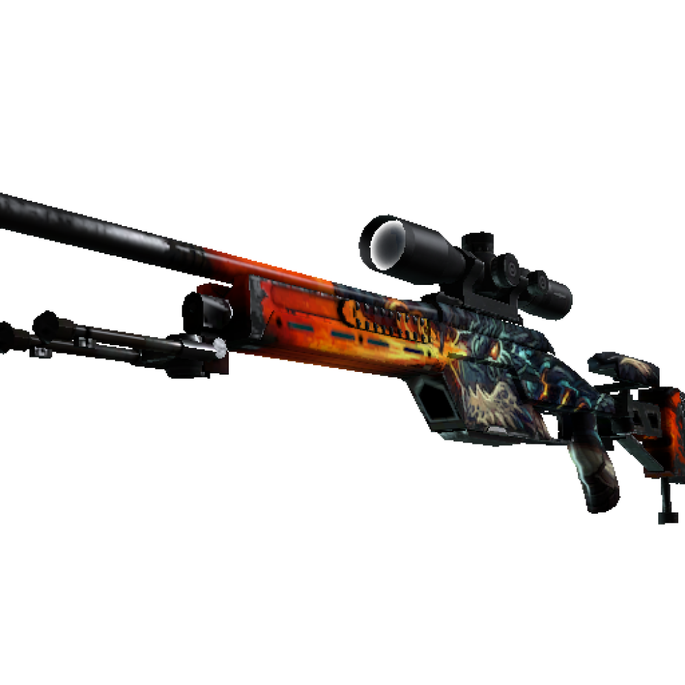 SSG 08 | Dragonfire  (Well-Worn)